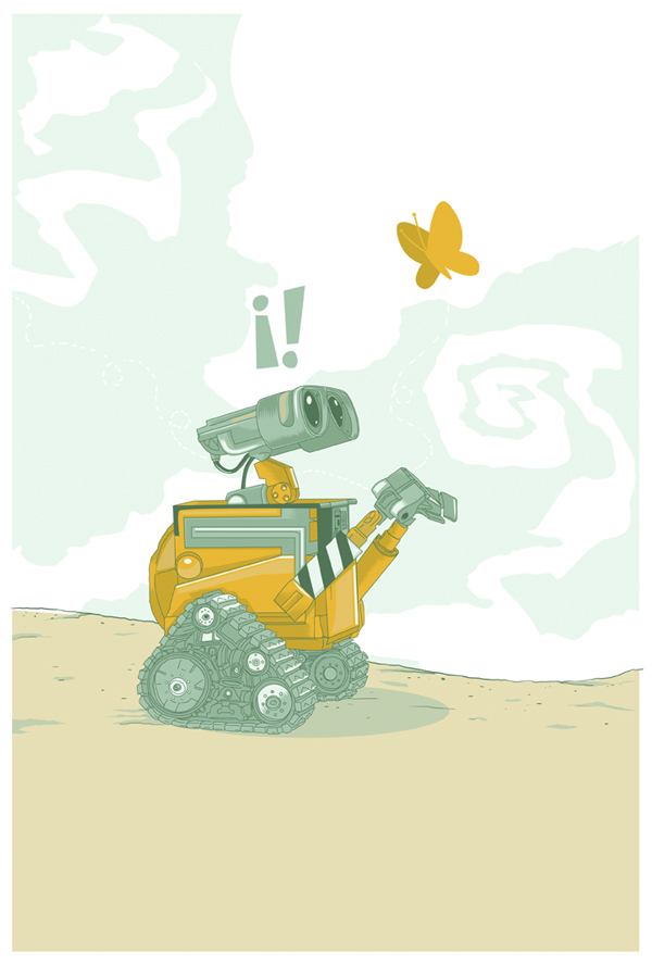 WallEPrintLM3 Wall E & The Butterfly
