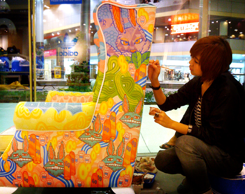 adidas atelier library chairs painting04 pic on Design You Trust adidas atelier library chairs painting04 ISE Ratinan Thaijareorn x Adidas
