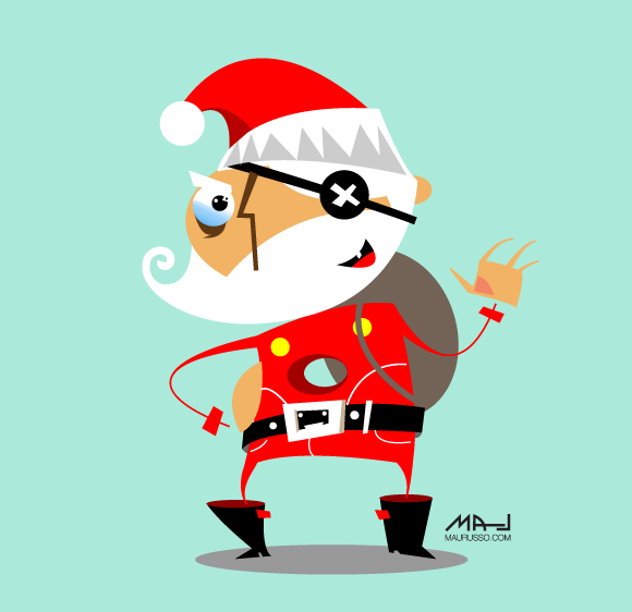 babbonatale Hole Santa Claus vector icon