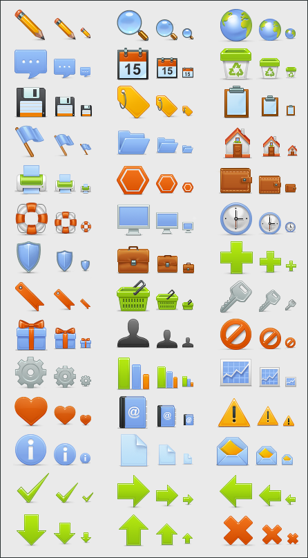 basic set2 10 Packs   125 Fantastic Icons