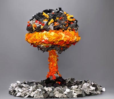 bomb1 01 pic on Design You Trust bomb1 01 Discarded Clothes Sculpture by Guerra De La Paz
