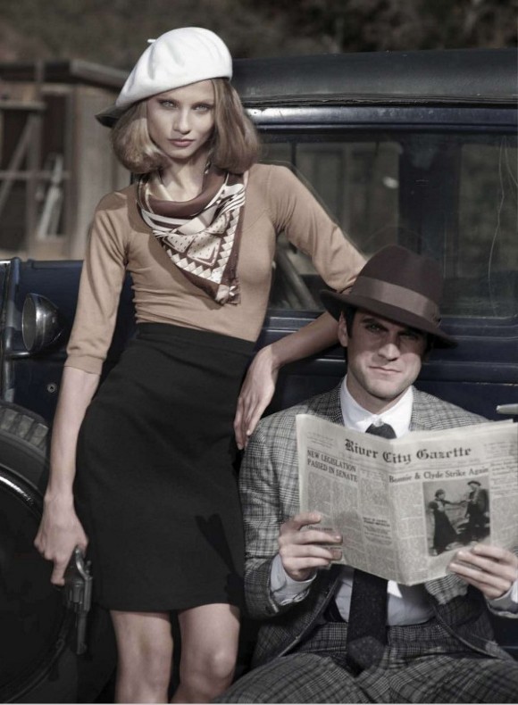 bonnieclydedyt2 Peter Lindberghs Bonnie and Clyde ft. Anna Selezneva x Wes Bentley