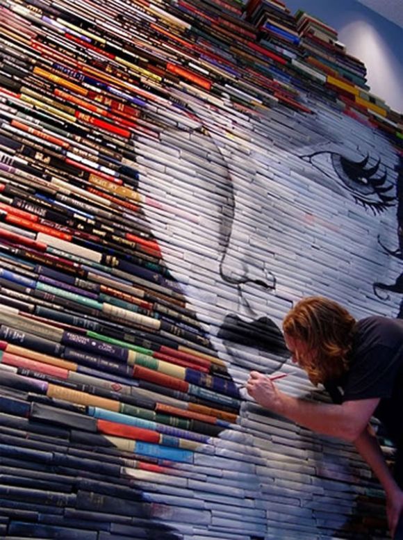 bookarts 02 Paint on canvas, paper, and why not on books?