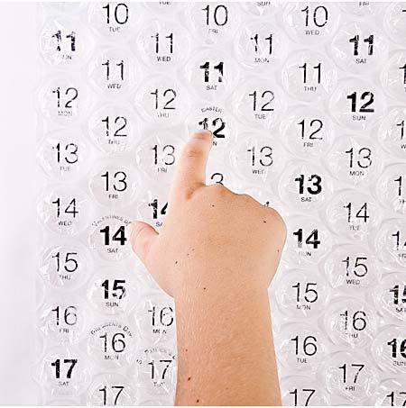 bubble calendar 1 Popping bubbles Calendar