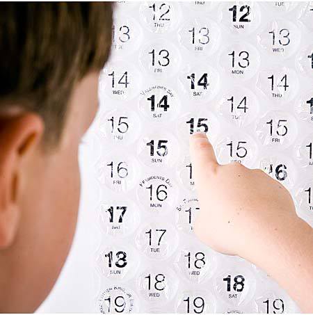 bubble calendar 2 Popping bubbles Calendar