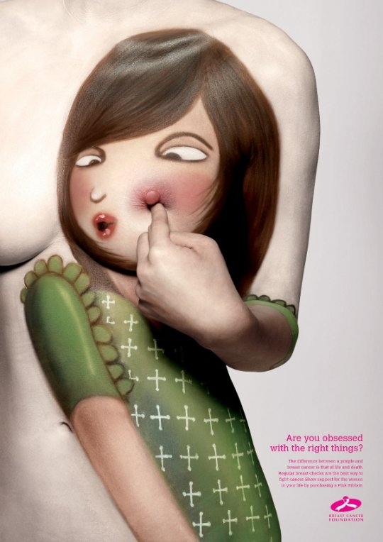 campagnecancerdusein3 A clever advertising campaign against Breast Cancer