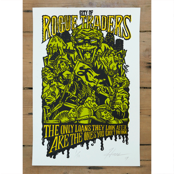city 01 L Zombies in the East screen prints from Haniboi