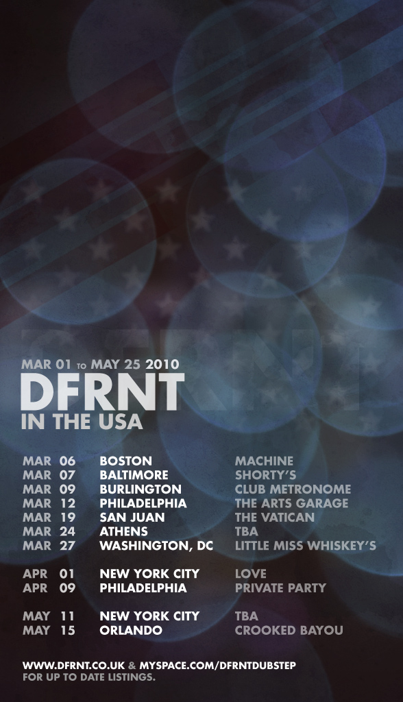 dfrnt usa poster DFRNT   USA mini tour poster