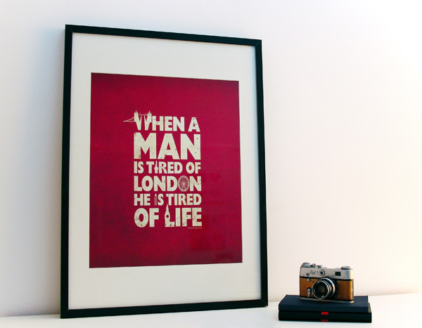 dyct3 Samuel Johnson When a man is tired of London, he is tired of life Poster
