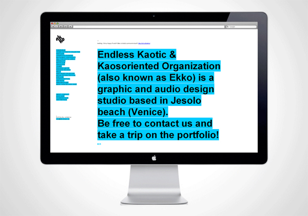 ekkodesign.net 01 Endless Kaotic & Kaosoriented Organization