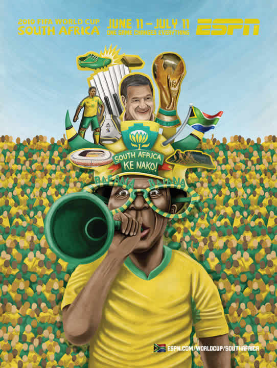 espn 2010 FIFA World Cup Murals southafrica 33+ Fifa posters by ESPN agency