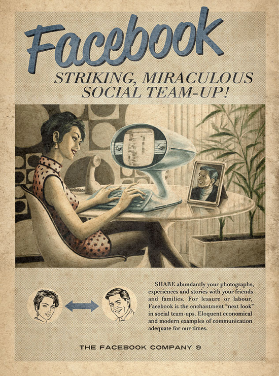 facebookVintageFakeposters Facebook, Skype and Youtube Vintage Fake posters