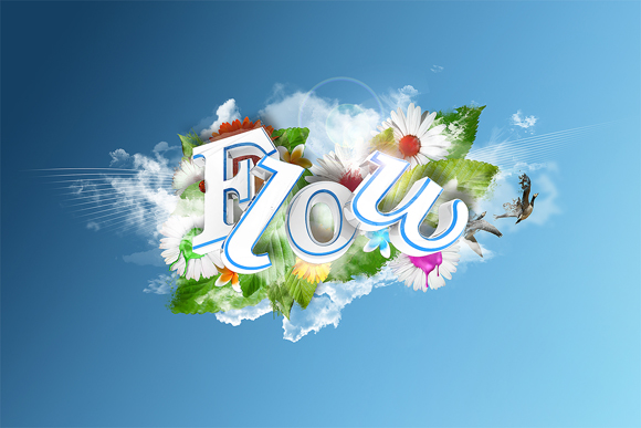 finished pic on Design You Trust finished Create A Beautiful 3D Text Composition