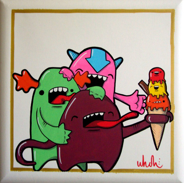 New Graffiti on Canvas from Uh Oh! icecreamfight New Graffiti on Canvas from Uh Oh!