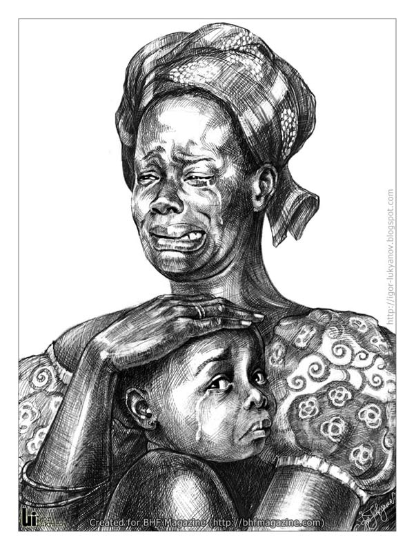 igorlukyanovdrawing Portrait of an African Woman