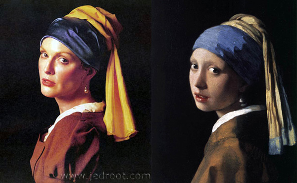 Julianne Moore does Vermeer juliannemooregirlwithpearlearring 02 Julianne Moore does Vermeer