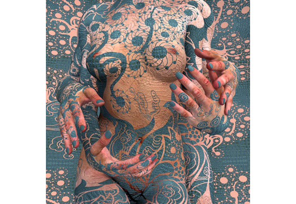 tattooed body. The colorful and tattooed body