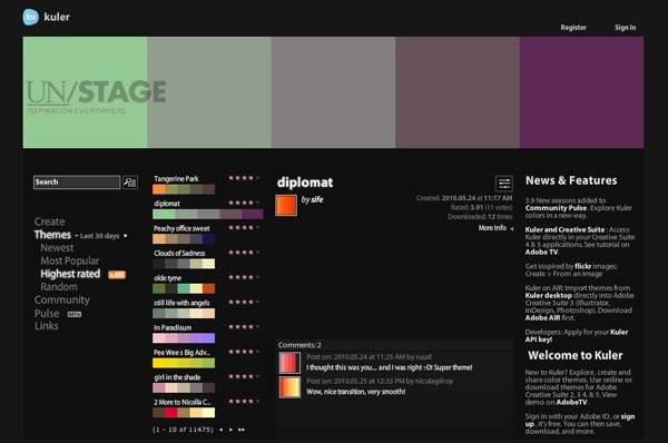 kuler 15 Color Generator and Palette Tools