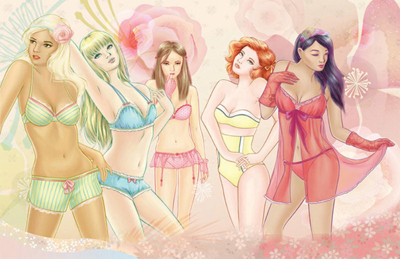 lingeriegirls pic on Design You Trust lingeriegirls Lingerie Girls by Wendy Ding Prints Available