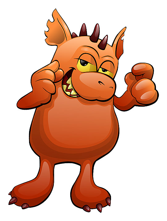 Free vector monster cartoon characters mon02 Free vector monster cartoon characters