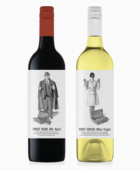 mrnoirmissgrigio1 pic on Design You Trust mrnoirmissgrigio1 Miss Grigio & Mr Noir Wine Packaging