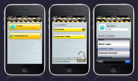 passwordcaddy pic on Design You Trust passwordcaddy Password Caddy for iPhone Will Be There When You Need It Most