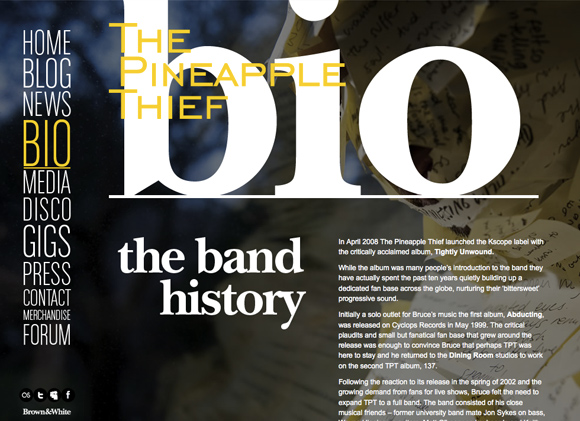 The Pineapple Thief launches new website pt2600 The Pineapple Thief launches new website