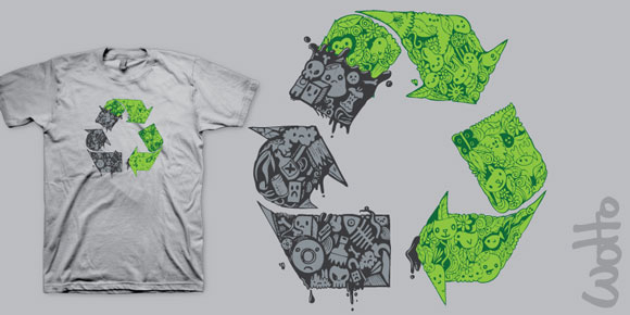 recycle580 01 pic on Design You Trust recycle580 01 Incredible T Shirt Doodle Artist: Wotto