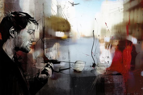 russ mills 04 Russ Mills, an illustrator with a artistic signature really grunge