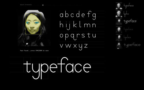 screencap pic on Design You Trust screencap TypeFACE Designer App.