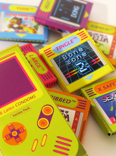 sexygameboycondompack8bit6 Condom pack for retro gaming lovers