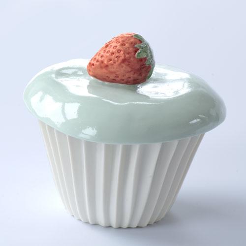 strawberry cupcake pic on Design You Trust strawberry cupcake Ceramic Cupcakes by Julie Pettitt