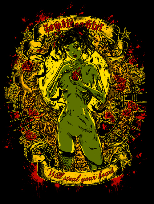 t9 Create an Awesome Vintage Style Zombie T shirt