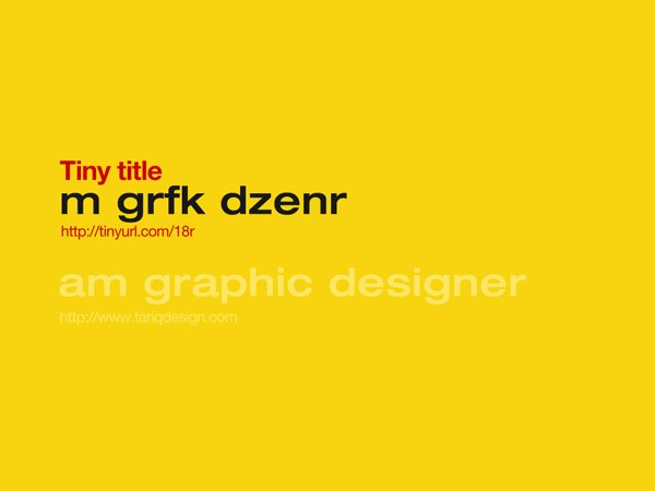 Tiny title by tariqdesign tinytitle Tiny title by tariqdesign