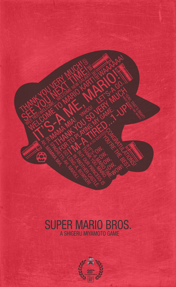 tumblr l8tgc5YtVS1qc8bkio1 1280 Super Mario Bros Typography Poster