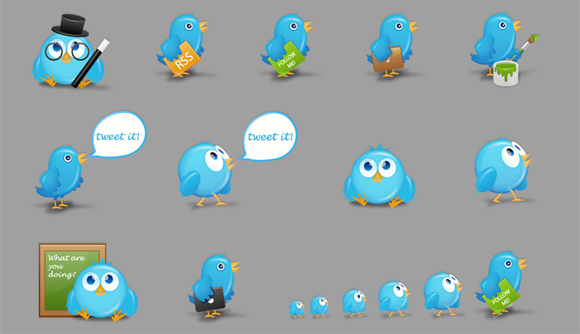 twitter 01 10 Packs   125 Fantastic Icons
