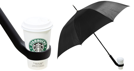 umbrella cup1 pic on Design You Trust umbrella cup1 Umbrella with coffee holder