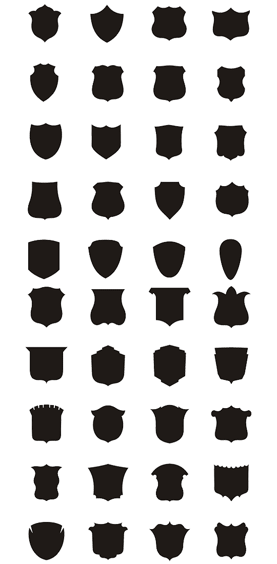 Free Vector Heraldry Shapes Sets vs03 Free Vector Heraldry Shapes Sets