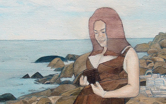 woman wine Paintings by Giles Dawe