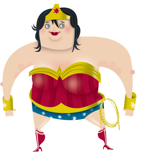 wonder woman Rice Kreepies, Fat Iron Man and other stuff by Wayne Harris