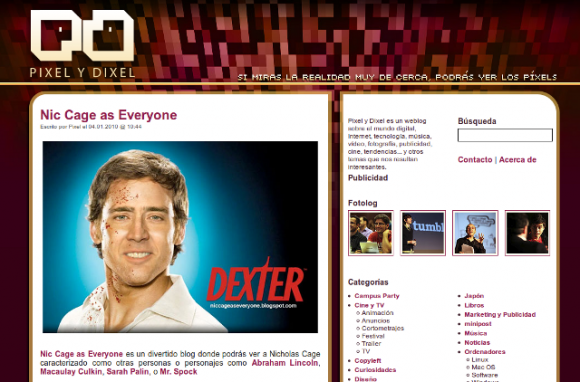 www.pixelydixel.com Showcase of popular blogs from Spain