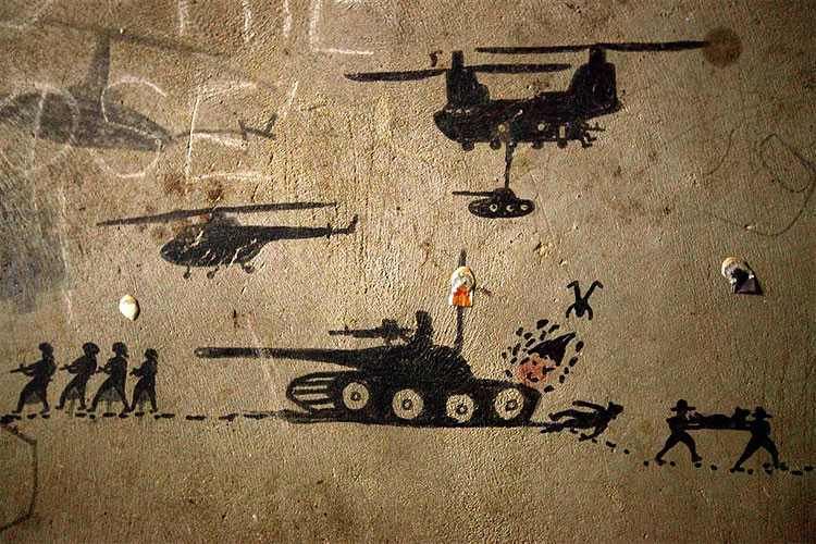 Taliban Graffiti Decorates A Us Marines Battalion Command Headquarters In Afghanistan