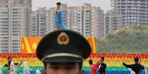 Ethnic Minorities Dance to Celebrate Traditional Games in Guiyang, China