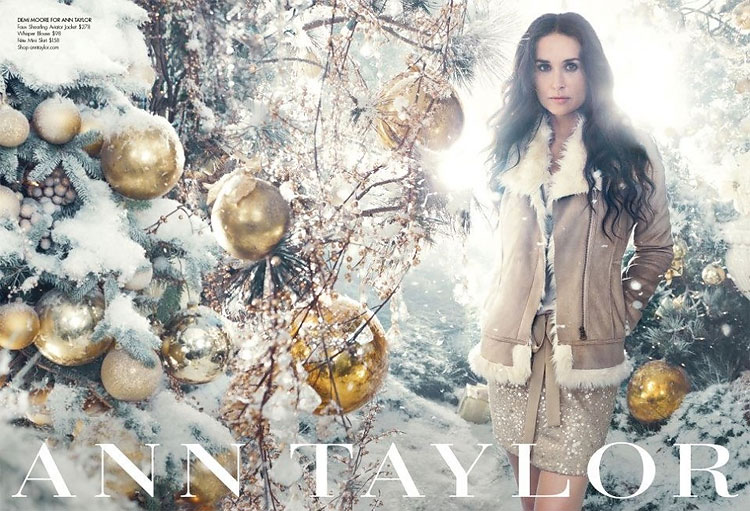 Demi Moore Returns For Ann Taylor 2011 Holiday Campaign
