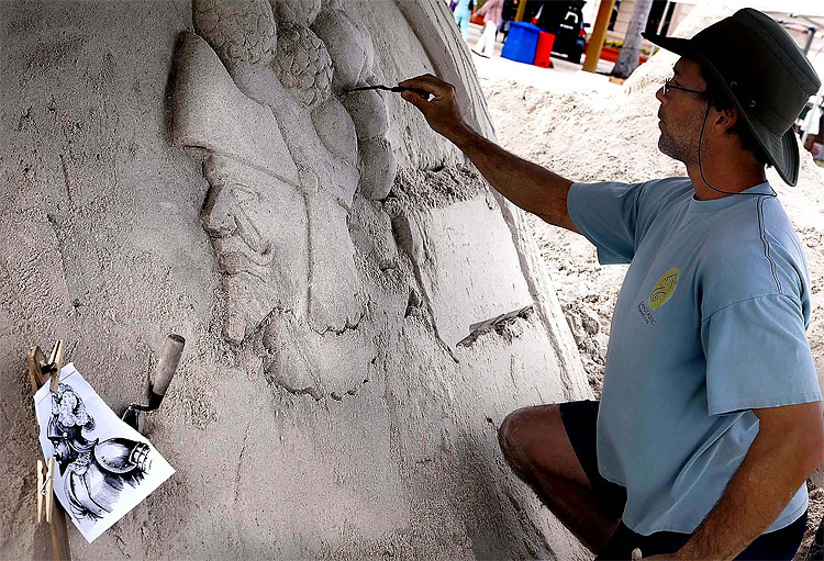 Sand Portrait Of Ponce De Leon
