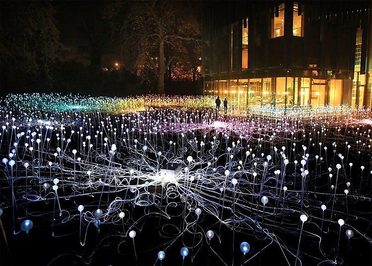 Artist's 5,000 Lightbulbs Brighten Up An English Winter