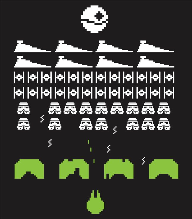Star Wars Retro Games Space Invaders
