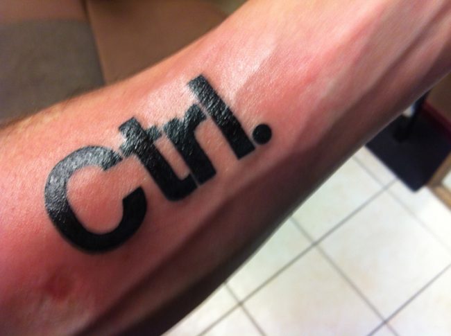 ctrl alt design tattoo by eye cross my heart