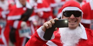 The 5th annual Santa Run in Michendorf, Germany