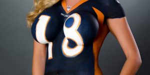 Natasha Kizmet's Body Painting Tribute To Peyton Manning